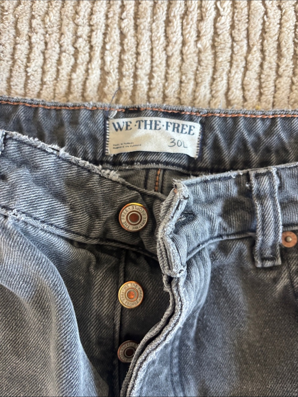 Free People Deep Trance Washed Black Denim Jeans - Picture 5 of 6